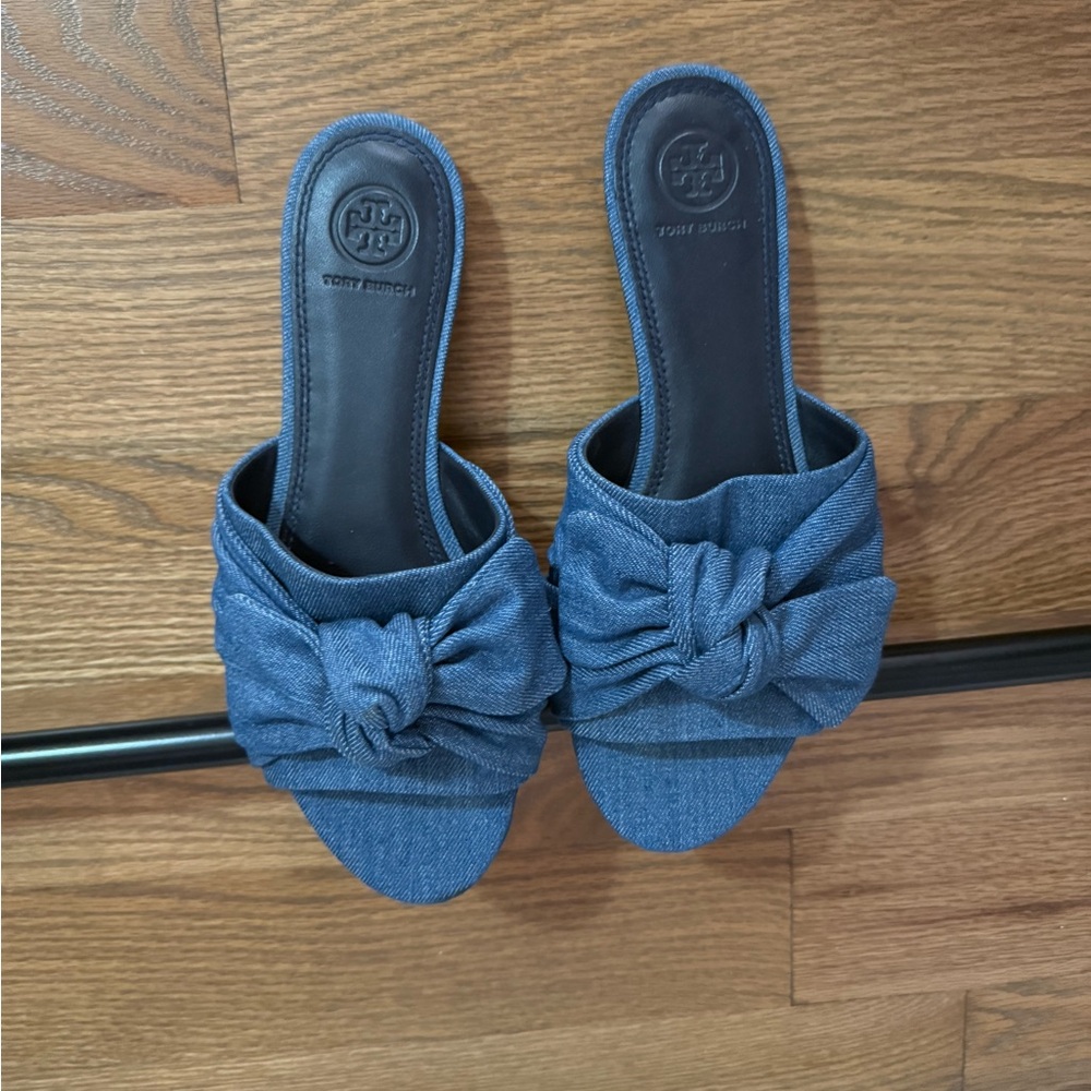 Tory Burch Women's Denim Blue Knot Sandals